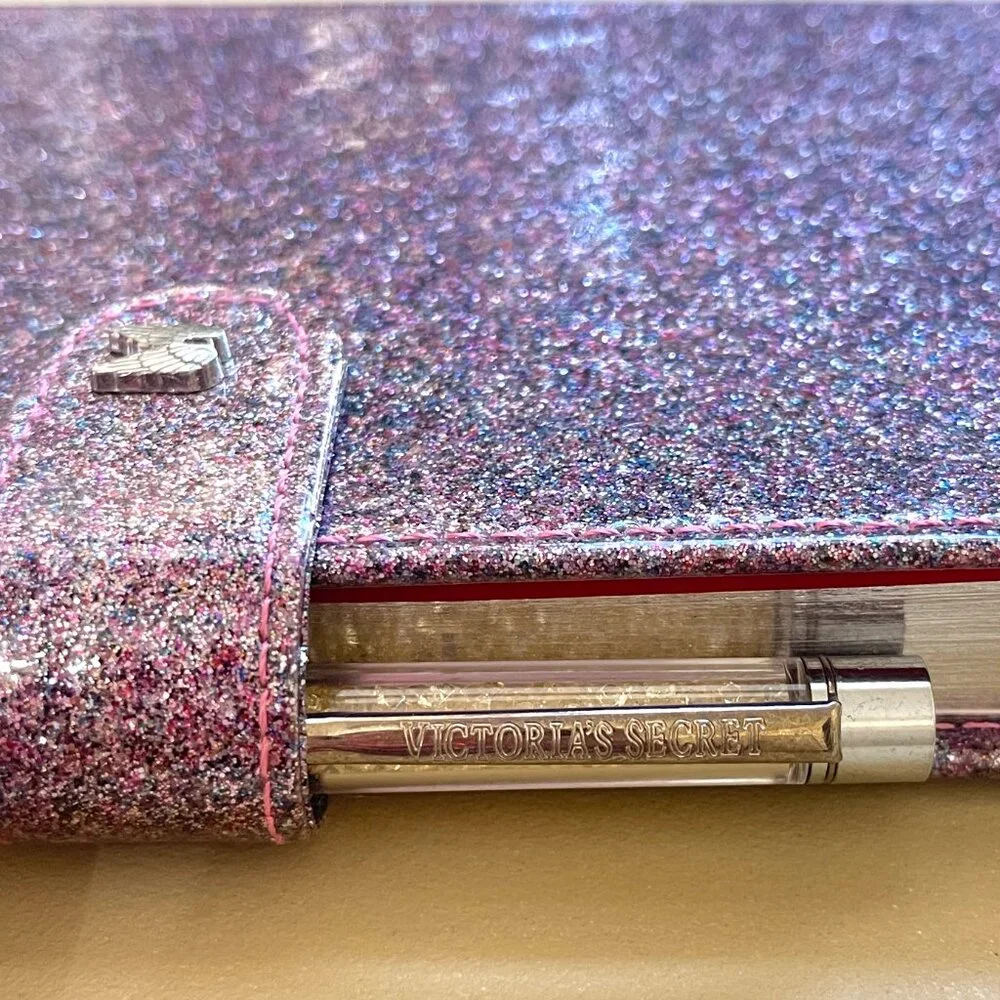 New Victoria's Secret Glitter Angel Wing Notebook with Pen Set Journal Diary NWT